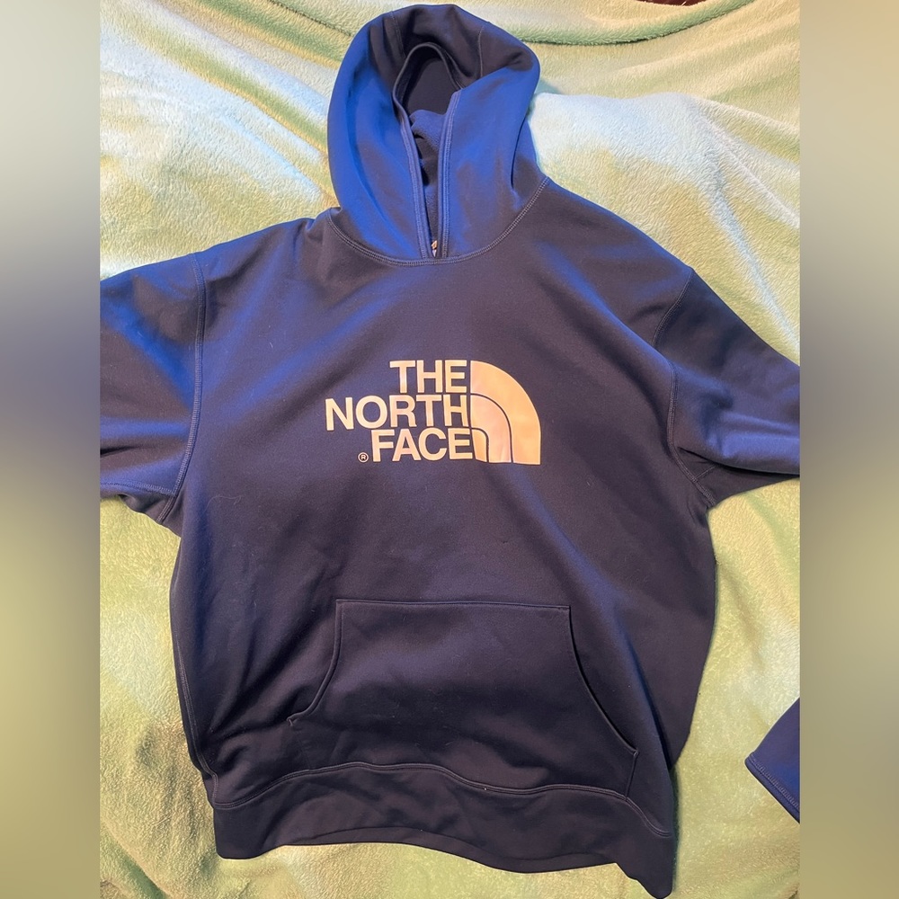 Mens North Face Blue Hoodie Medium